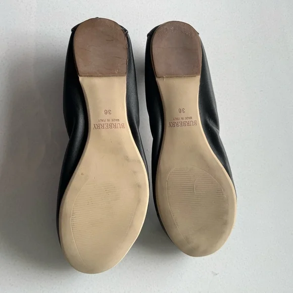 Burberry style ballerina flat shoes size 6 flats - Picture 2 of 5